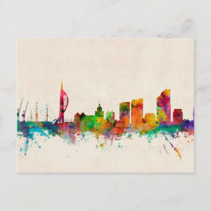 Portsmouth England Skyline Postkarte