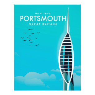 Portsmouth Great Britain Urlaubs-Plakat Fotodruck
