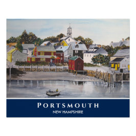 Portsmouth Harbour New Hampshire USA Malerei Poster