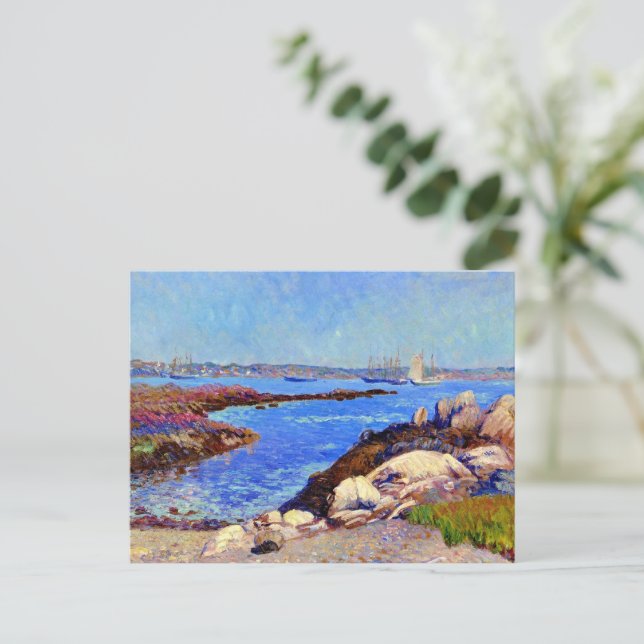 Portsmouth Harbour, NH Fine Art Malerei, Postkarte (Stehend Vorderseite)