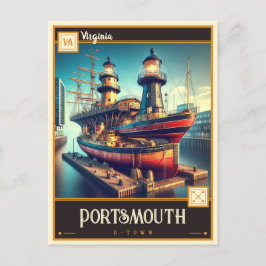 Portsmouth, Jungfrau | Vintage Postkarte