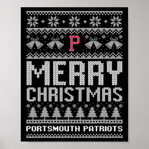 Portsmouth Patriots Logo Frohe Weihnachten Ugly Sw Poster