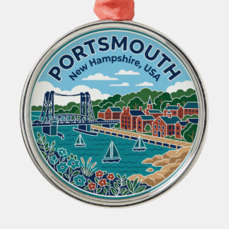Portsmouth USA Ornament Aus Metall