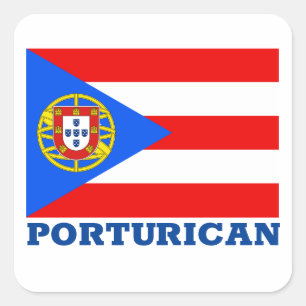 Portu-Rico Quadratischer Aufkleber
