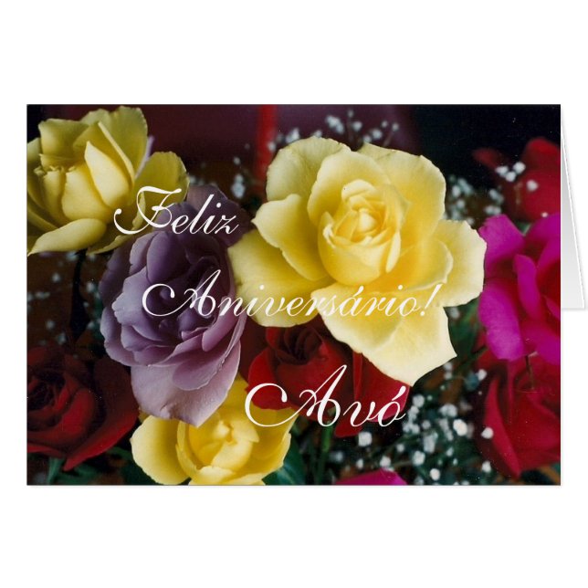 Portugais : Feliz Aniversario Avo ! (Devant horizontal)