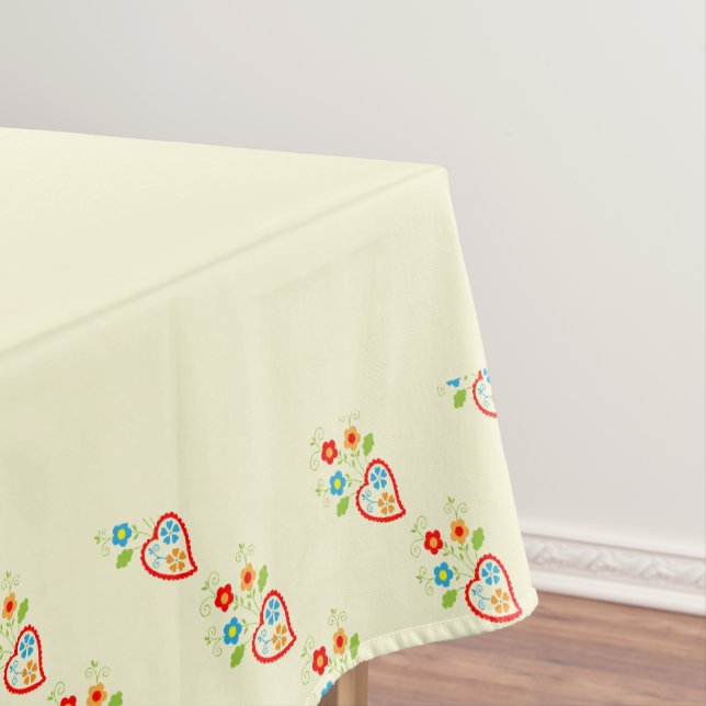 Portugais folk coeur romantique nappe motif (In Situ)