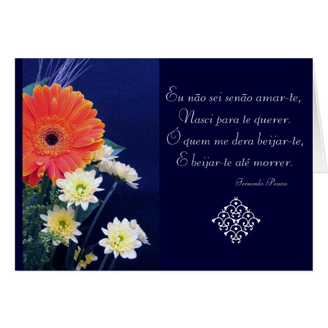 Portugais : Poème São Valentim d'amour (Devant horizontal)