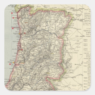 Portugal 5 quadratischer aufkleber