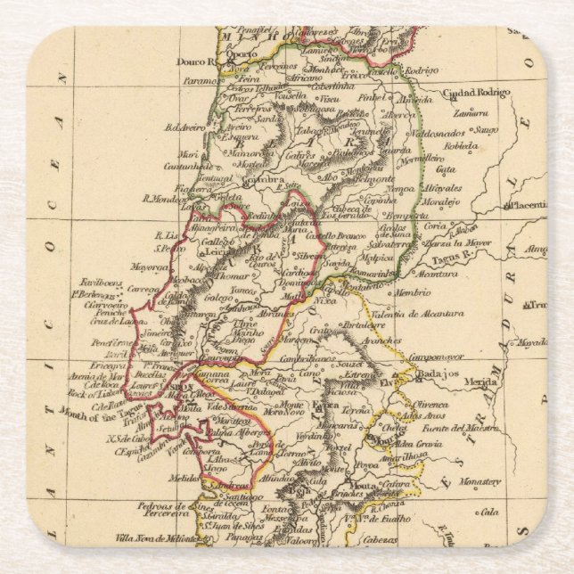 Portugal 7 rechteckiger pappuntersetzer (Vorderseite)