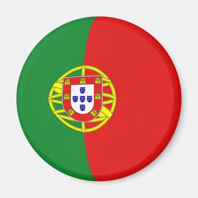 Portugal Aimant Drapeau Fisheye (Devant)