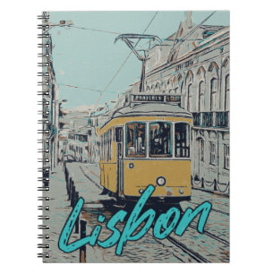Portugal Aussicht auf Lissabon mit der ikonischen  Notizblock