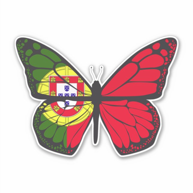 PORTUGAL BUTTERFLY AUFKLEBER (Vorderseite)