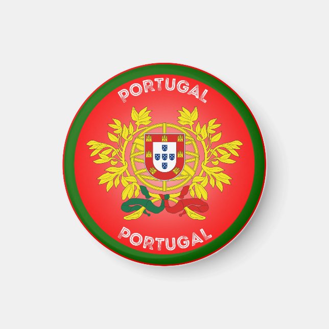 Portugal Coat of Arms Circle Shape Magnet (Vorne)