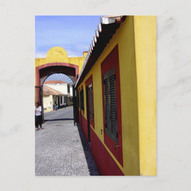 (Portugal) Couleurs de la carte postale de Funchal (Devant)