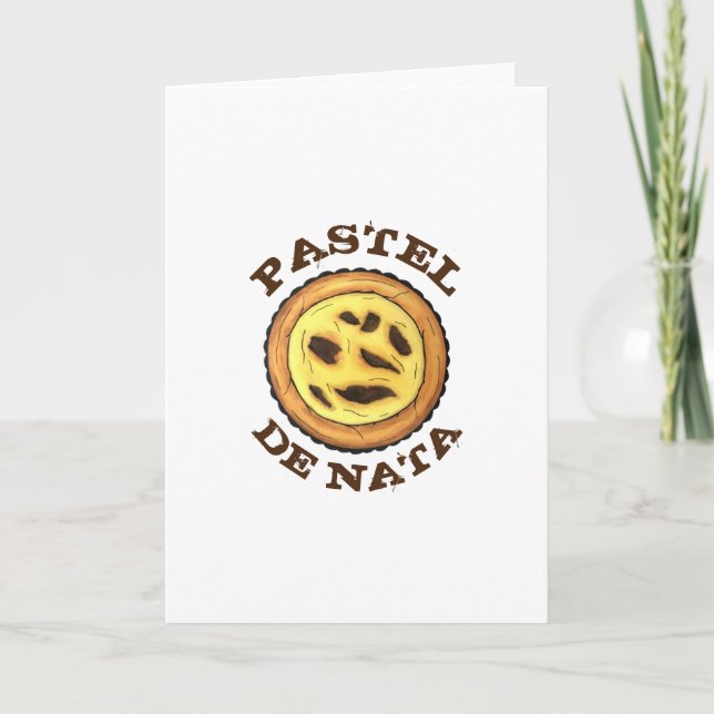 Portugal Custard Egg Tart Pastel Pastéis de Nata Karte (Vorderseite)