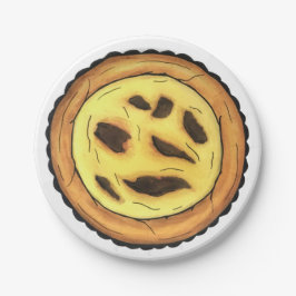 Portugal Custard Egg Tart Pastel Pastéis de Nata Pappteller