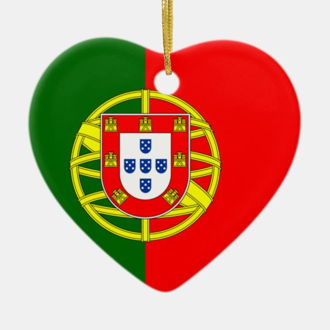 Portugal Drapeau Ornement cardiaque (Devant)