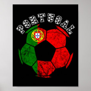 Portugal Fahne Byll Portugiesischer Fußballspieler Poster
