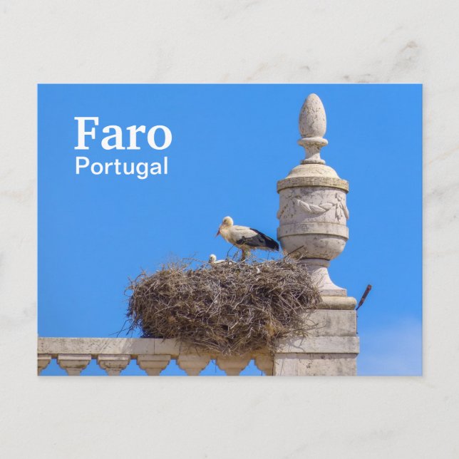 Portugal Faro an der Algarve Postkarte (Vorderseite)