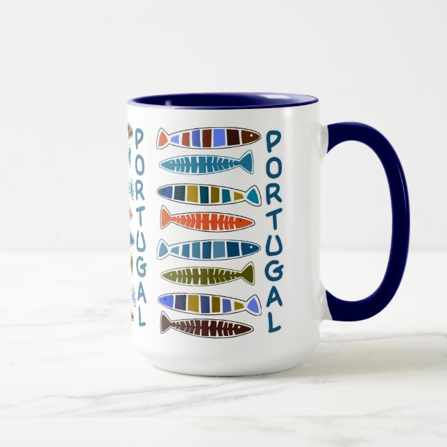 PORTUGAL-Fisch-Muster-Tassen Tasse (Rechts)