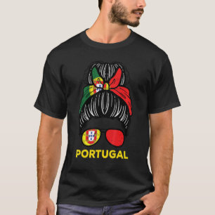Portugal Flag Fairbun Fußball Fan Women Gi T-Shirt