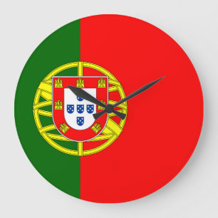Portugal Flag Große Wanduhr
