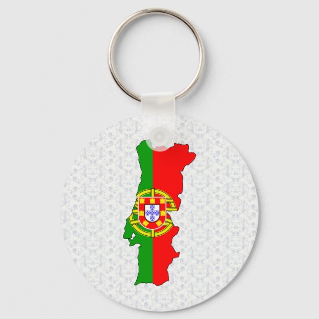Portugal - Flag-Karte Schlüsselanhänger (Vorderseite)