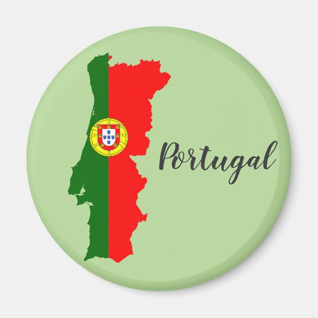 Portugal Flag Map Magnet (Vorne)