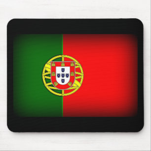 Portugal Flag Schwarzer Rand Mousepad