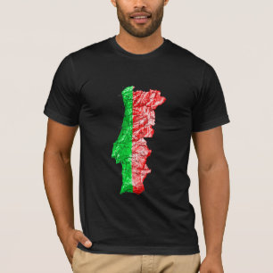 Portugal Flagcolor Map T - Shirt