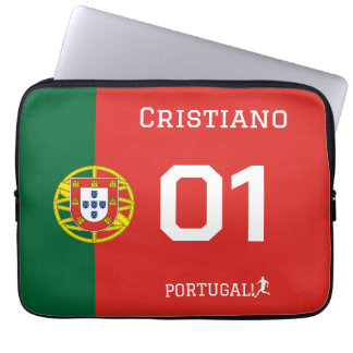 Portugal-Flagge Benutzerdefinierter Teamname & Num Laptopschutzhülle