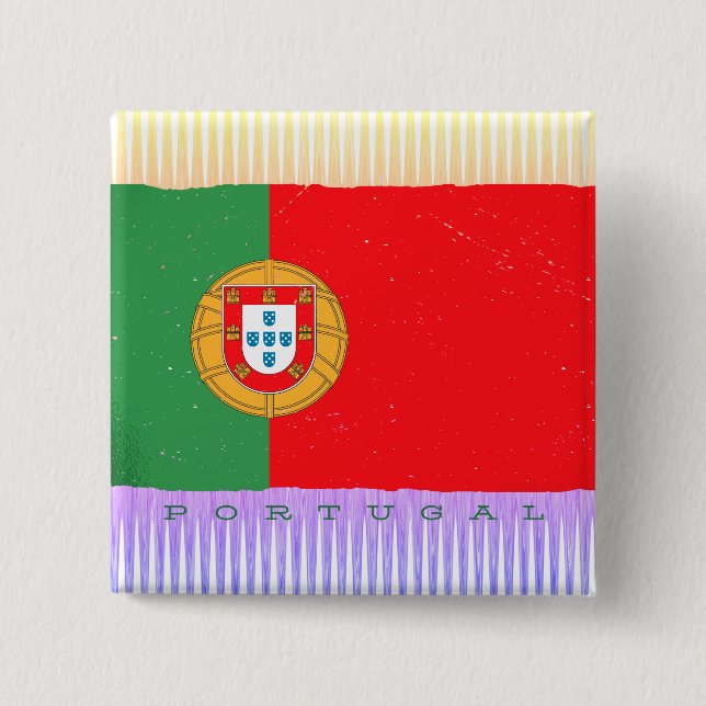 Portugal Flagge Button (Vorderseite)