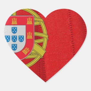 Portugal-Flagge Herz-Aufkleber