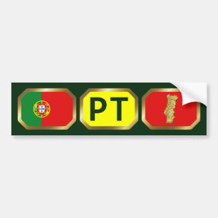 Portugal Flagge Karte Code Heckscheibenaufkleber Autoaufkleber