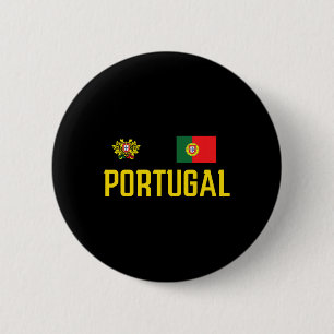 Portugal Flagge Portugiesischer Fußball Fan Männer Button