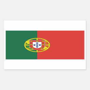 Portugal-Flaggen-Aufkleber Rechteckiger Aufkleber
