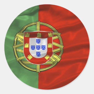 Portugal-Flaggen-Aufkleber Runder Aufkleber