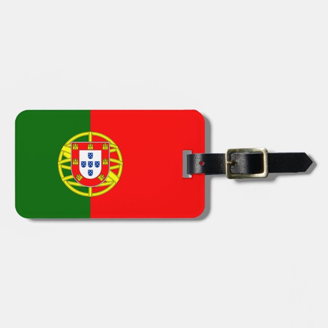 Portugal-Flaggen-Gepäckanhänger Gepäckanhänger (Vorderseite horizontal)