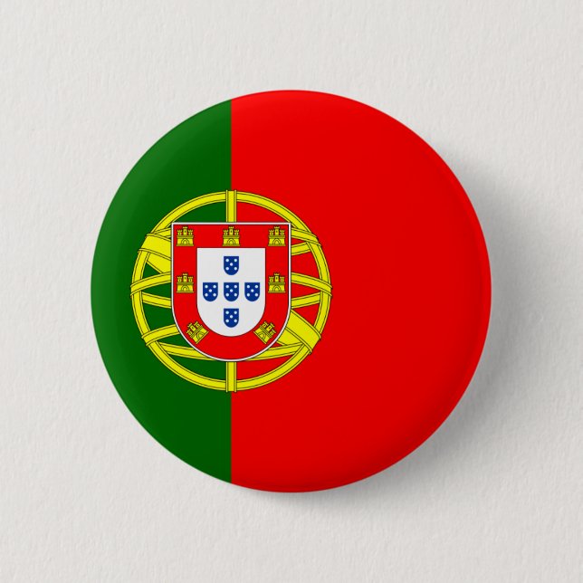 Portugal-Flaggen-Knopf Button (Vorderseite)
