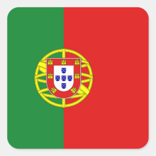 Portugal Flaggenaufkleber Quadratischer Aufkleber