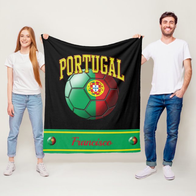 Portugal - Flaggenball-Ball | Name Fleecedecke (Beispiel)
