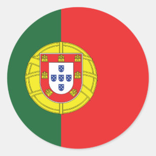 Portugal Flaggenklassiker-Rundkleber Runder Aufkleber