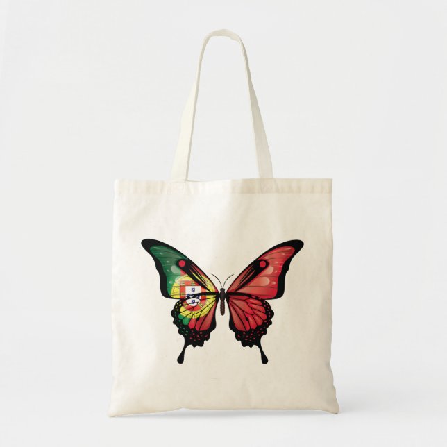 Portugal Frack Butterfly Flag Tragetasche (Vorne)