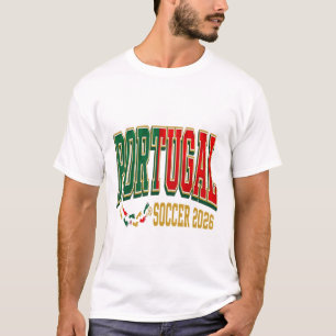 Portugal Fußball 2026 Fußball Fett Land Typografie T-Shirt