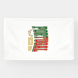 Portugal Fußball 2026 Fußball Fett Land Typographi Banner