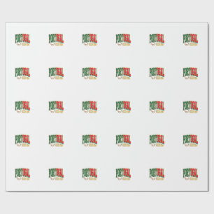 Portugal Fußball 2026 Fußball Fett Land Typographi Geschenkpapier