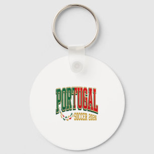 Portugal Fußball 2026 Fußball Fett Land Typographi Schlüsselanhänger