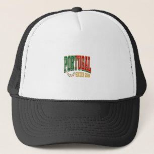 Portugal Fußball 2026 Fußball Fett Land Typographi Truckerkappe