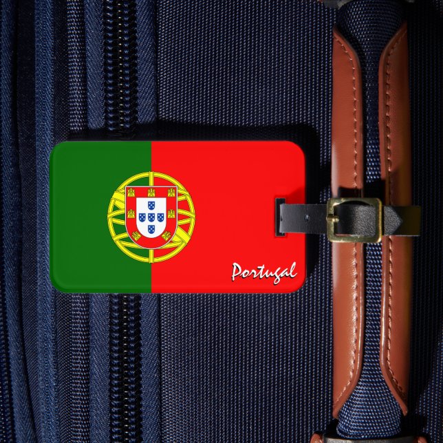 Portugal Gepäckmarken, patriotische portugiesische Gepäckanhänger (Vorderseite Insitu 4)
