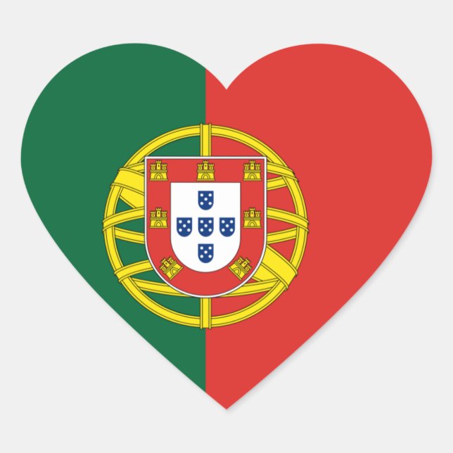 portugal Herz-Aufkleber (Vorderseite)